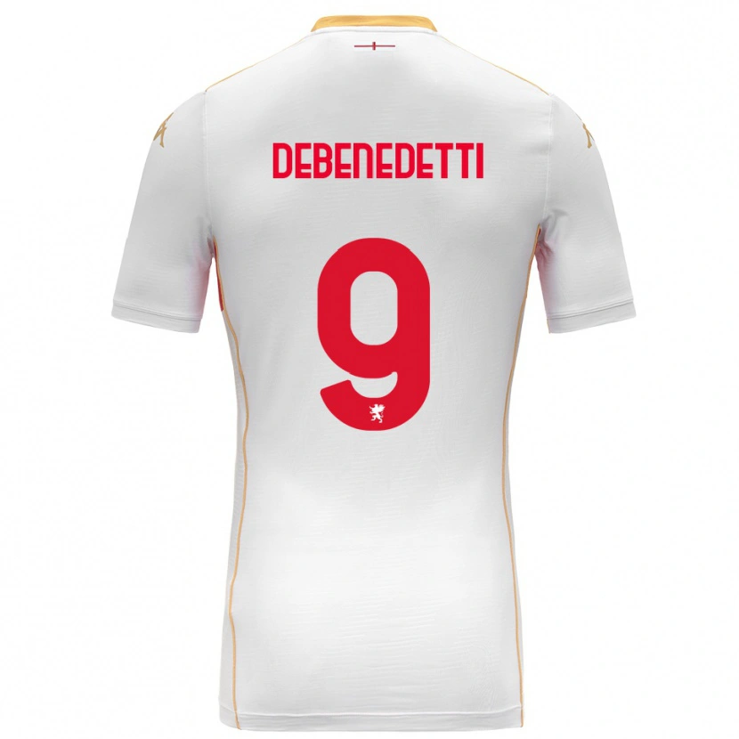 Danxen Kinderen Alessandro Debenedetti #9 Wit Rood Uitshirt Uittenue 2025/26 T-Shirt