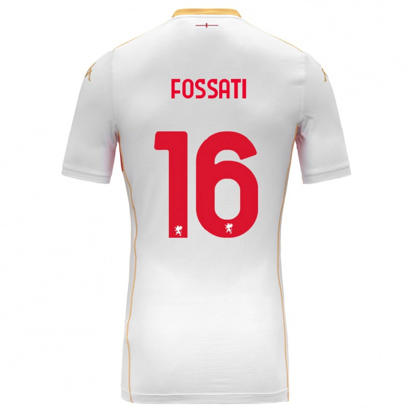 Danxen Kinderen Daniel Fossati #16 Wit Rood Uitshirt Uittenue 2025/26 T-Shirt