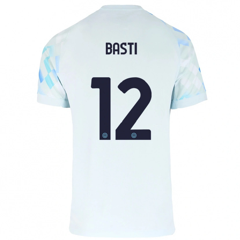 Danxen Kinderen Matteo Basti #12 Wit Blauw Uitshirt Uittenue 2025/26 T-Shirt
