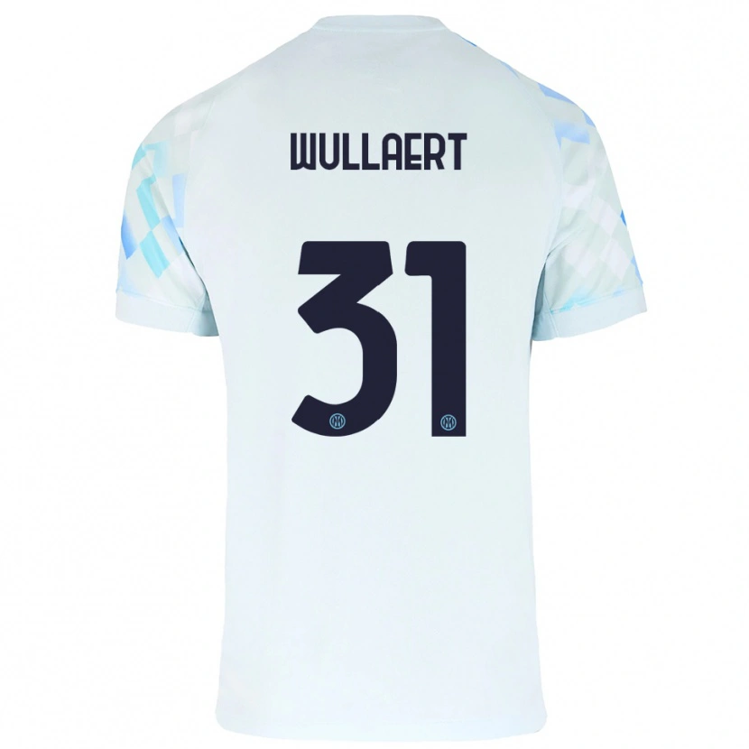 Danxen Kinderen Tessa Wullaert #31 Wit Blauw Uitshirt Uittenue 2025/26 T-Shirt