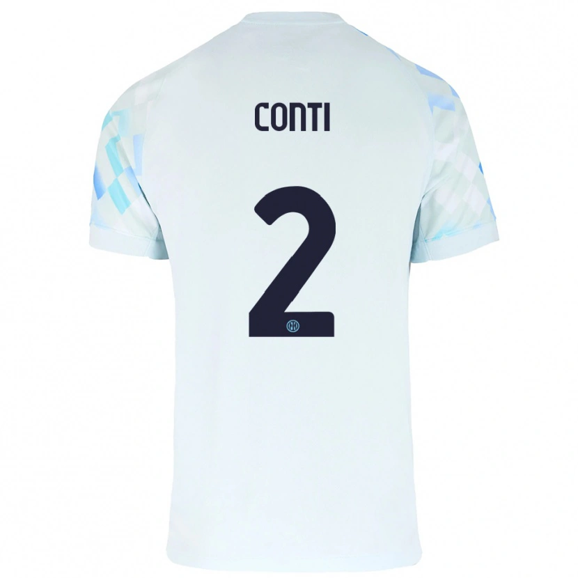 Danxen Kinderen Arturo Conti #2 Wit Blauw Uitshirt Uittenue 2025/26 T-Shirt