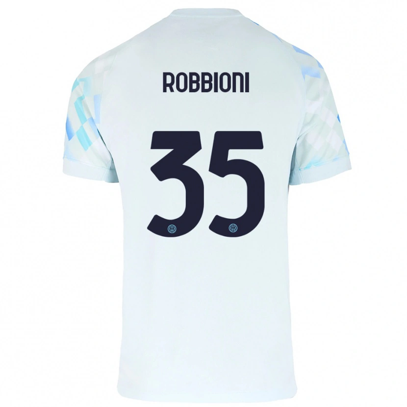 Danxen Kinderen Matilde Robbioni #35 Wit Blauw Uitshirt Uittenue 2025/26 T-Shirt