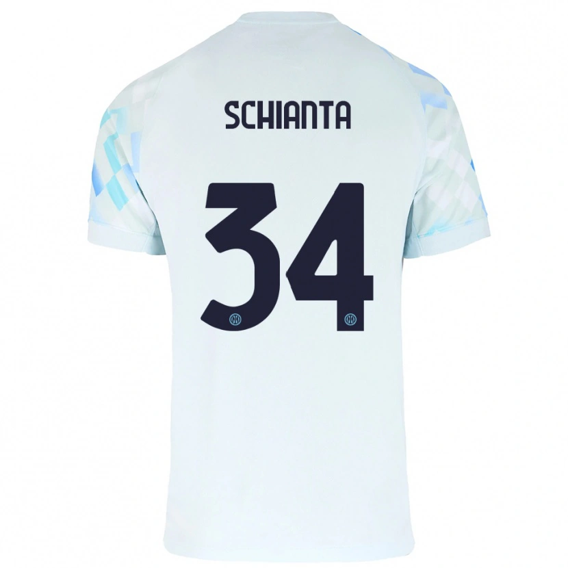 Danxen Kinderen Valentina Schianta #34 Wit Blauw Uitshirt Uittenue 2025/26 T-Shirt