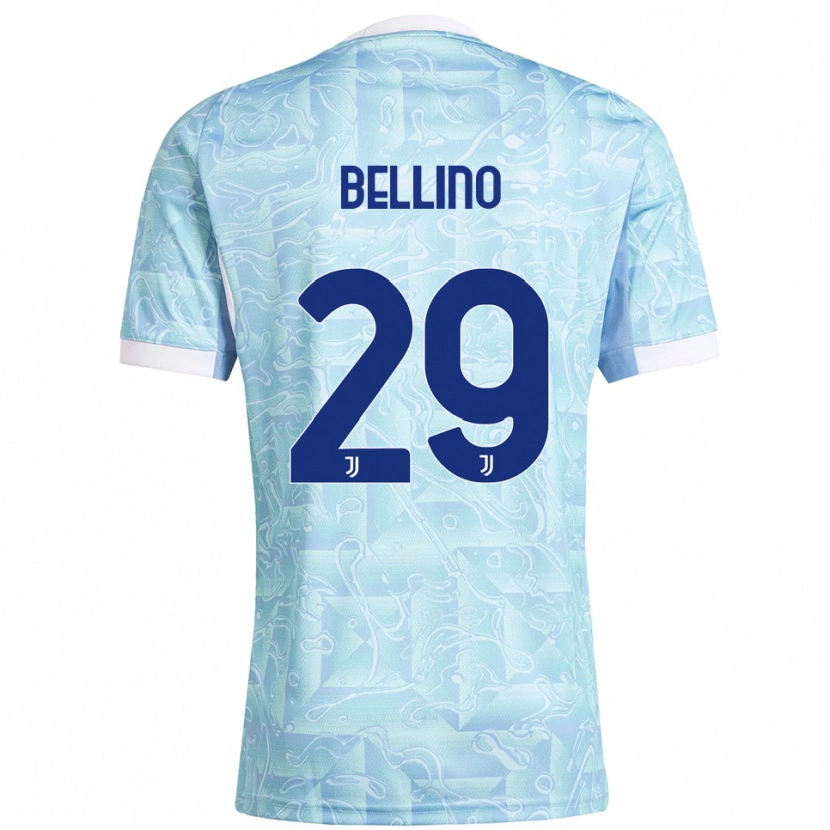 Danxen Kinderen Filippo Bellino #29 Hemelblauw Geel Uitshirt Uittenue 2025/26 T-Shirt