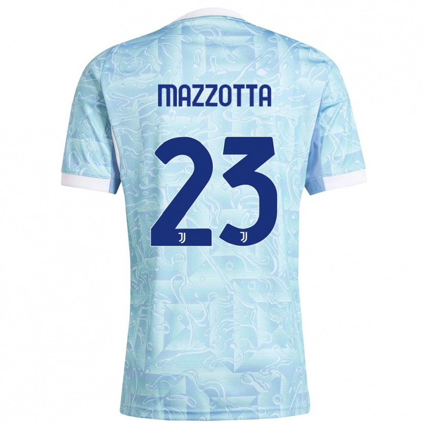 Danxen Kinderen Raphael Mazzotta #23 Hemelblauw Geel Uitshirt Uittenue 2025/26 T-Shirt