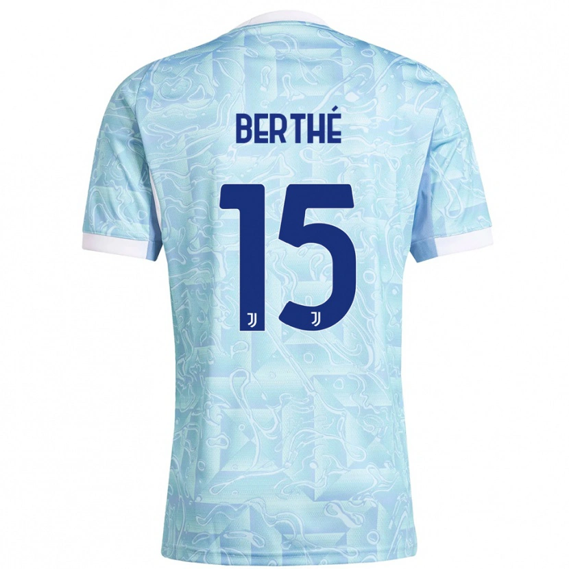 Danxen Kinderen Sounkalo Berthé #15 Hemelblauw Geel Uitshirt Uittenue 2025/26 T-Shirt