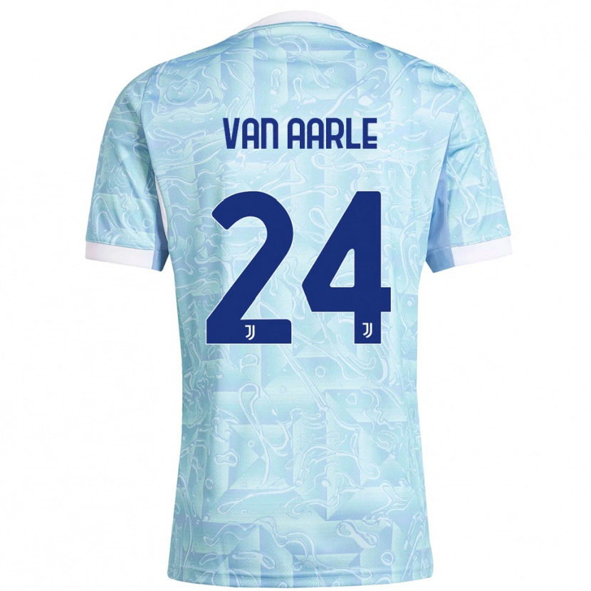 Danxen Kinderen Shane Van Aarle #24 Hemelblauw Geel Uitshirt Uittenue 2025/26 T-Shirt