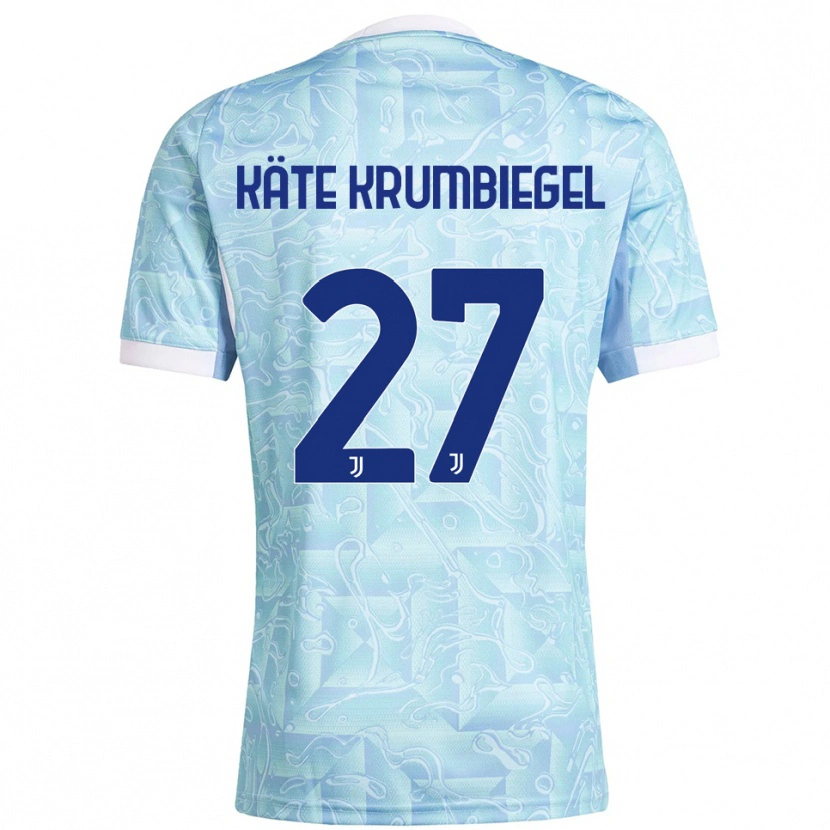 Danxen Kinderen Paulina Käte Krumbiegel #27 Hemelblauw Geel Uitshirt Uittenue 2025/26 T-Shirt
