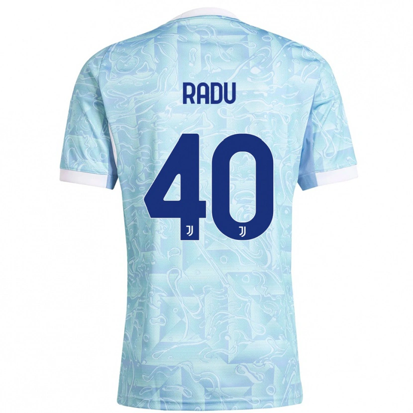 Danxen Kinderen Riccardo Radu #40 Hemelblauw Geel Uitshirt Uittenue 2025/26 T-Shirt