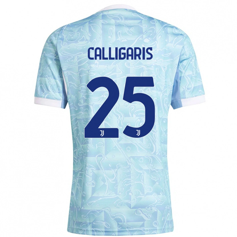 Danxen Kinderen Viola Calligaris #25 Hemelblauw Geel Uitshirt Uittenue 2025/26 T-Shirt