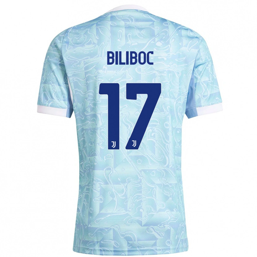Danxen Kinderen Lorenzo Biliboc #17 Hemelblauw Geel Uitshirt Uittenue 2025/26 T-Shirt