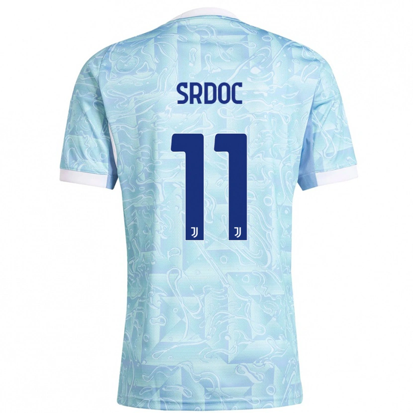 Danxen Kinderen Ivano Srdoc #11 Hemelblauw Geel Uitshirt Uittenue 2025/26 T-Shirt