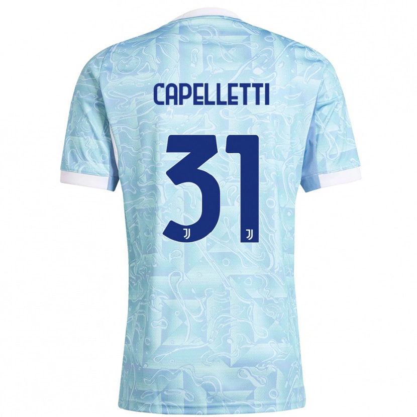 Danxen Kinderen Alessia Capelletti #31 Hemelblauw Geel Uitshirt Uittenue 2025/26 T-Shirt