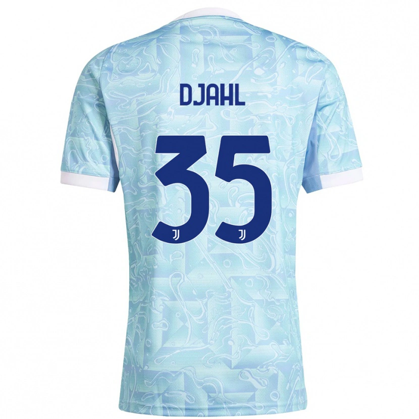 Danxen Kinderen Rayan Djahl #35 Hemelblauw Geel Uitshirt Uittenue 2025/26 T-Shirt