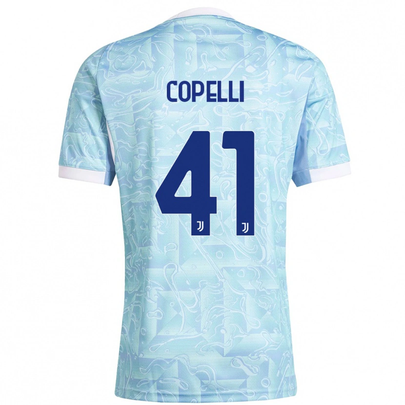 Danxen Kinderen Anna Copelli #41 Hemelblauw Geel Uitshirt Uittenue 2025/26 T-Shirt
