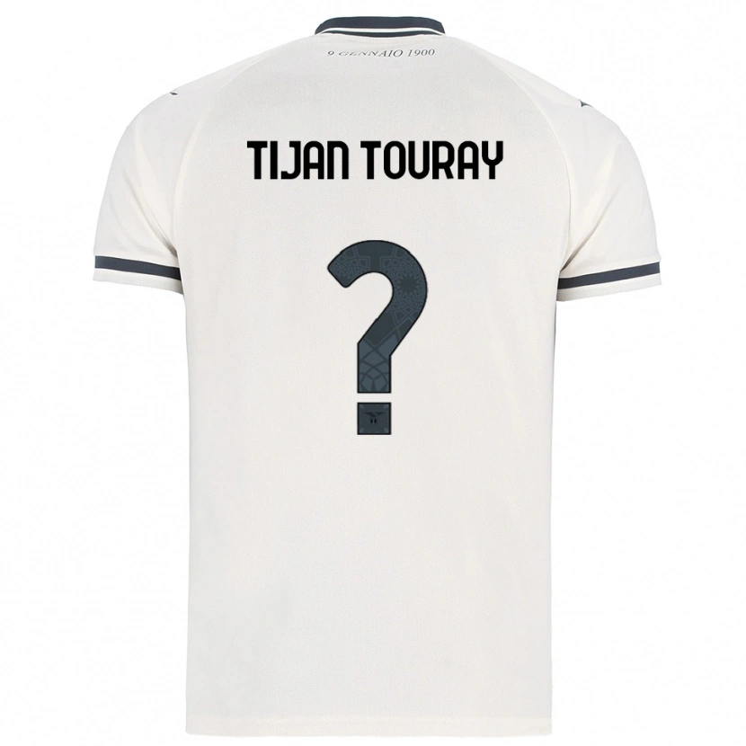 Danxen Kinderen Sheikh Tijan Touray #0 Wit Marineblauw Uitshirt Uittenue 2025/26 T-Shirt