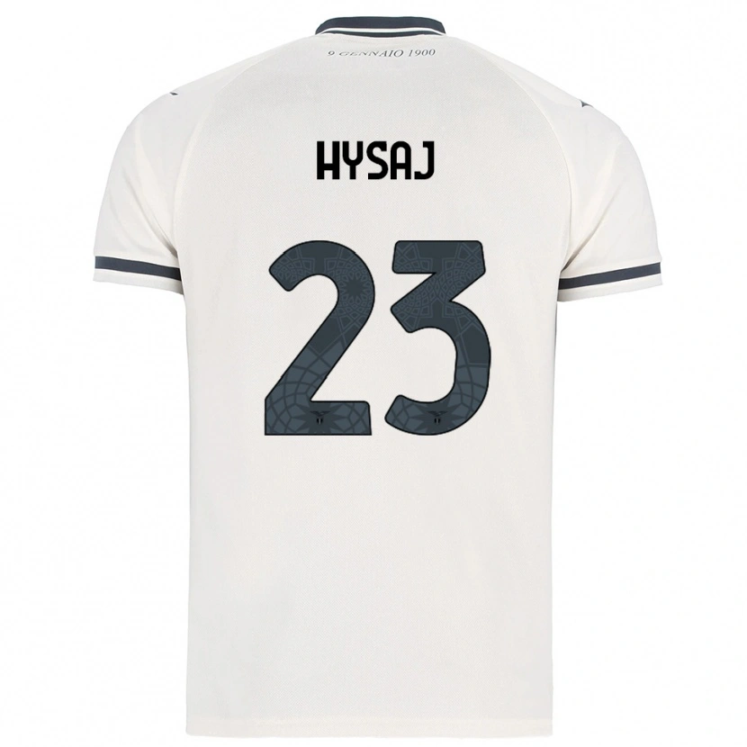 Danxen Kinderen Elseid Hysaj #23 Wit Marineblauw Uitshirt Uittenue 2025/26 T-Shirt