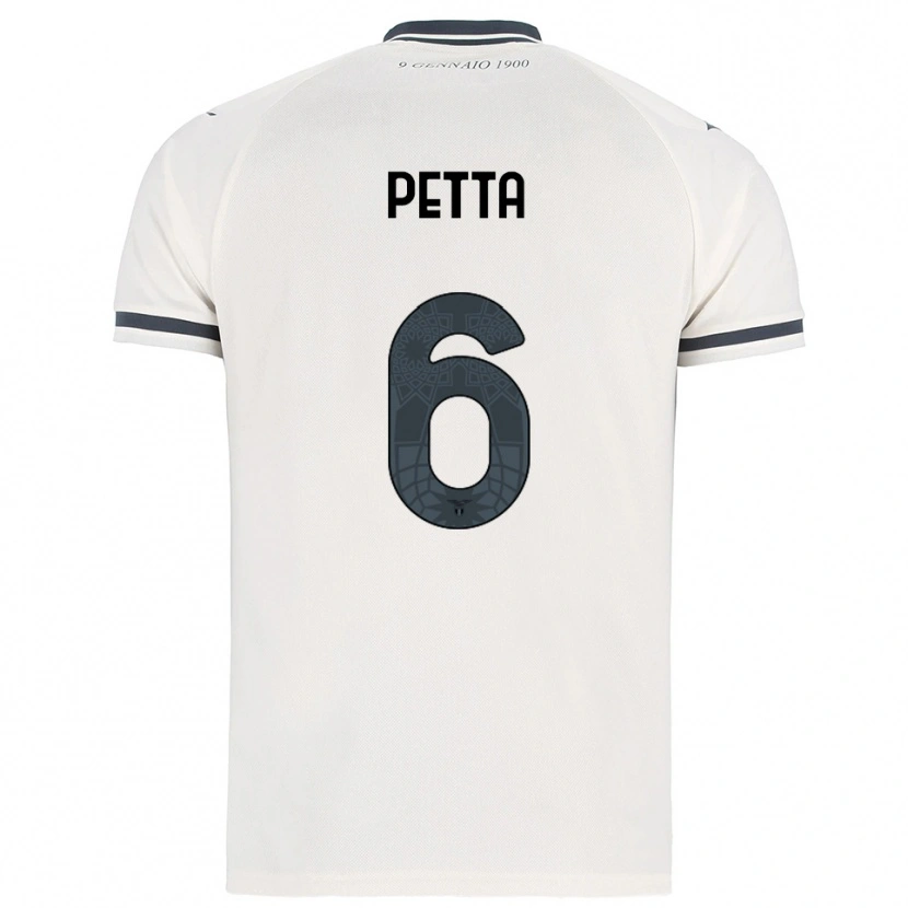 Danxen Kinderen Andrea Petta #6 Wit Marineblauw Uitshirt Uittenue 2025/26 T-Shirt