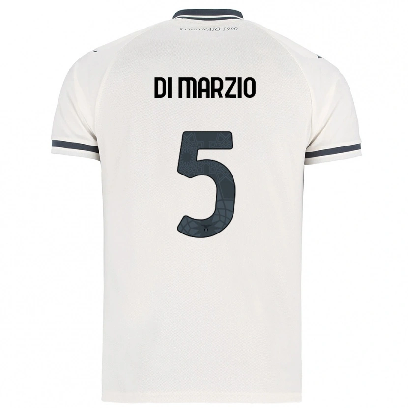 Danxen Kinderen Flavio Di Marzio #5 Wit Marineblauw Uitshirt Uittenue 2025/26 T-Shirt
