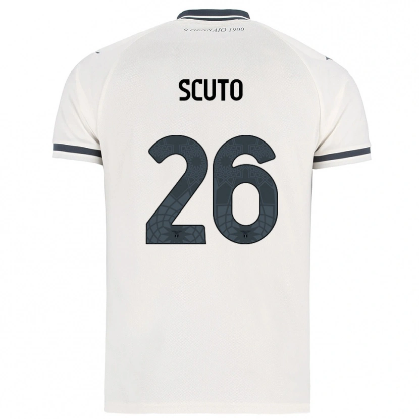 Danxen Kinderen Leonardo Scuto #26 Wit Marineblauw Uitshirt Uittenue 2025/26 T-Shirt