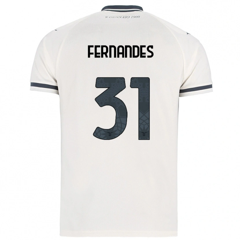 Danxen Kinderen Saná Fernandes #31 Wit Marineblauw Uitshirt Uittenue 2025/26 T-Shirt