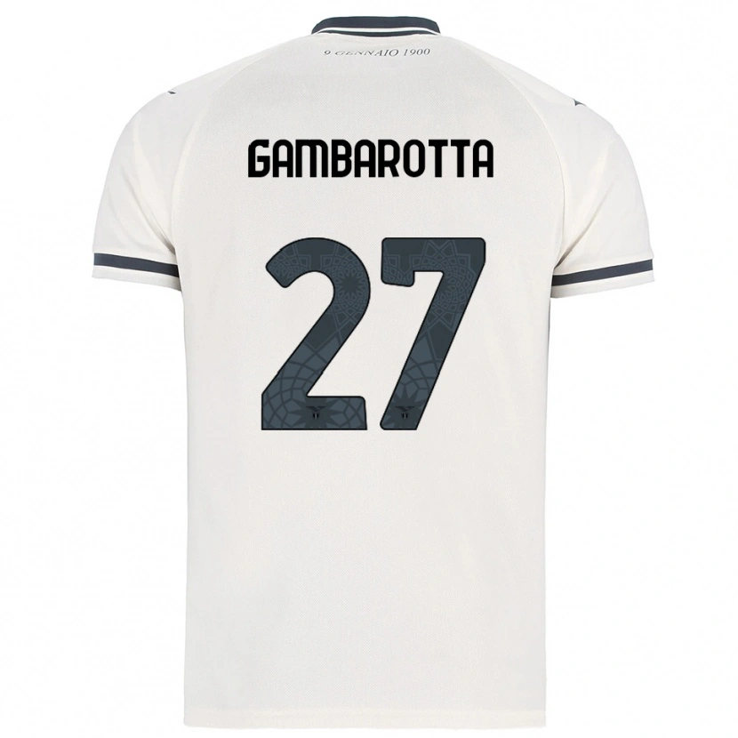 Danxen Kinderen Margot Gambarotta #27 Wit Marineblauw Uitshirt Uittenue 2025/26 T-Shirt