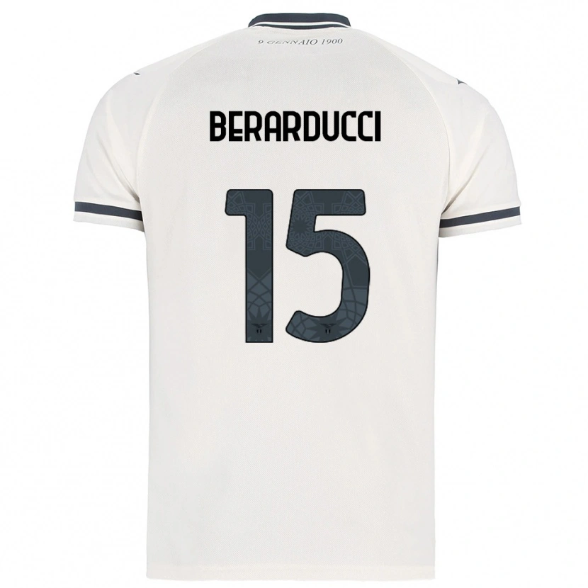 Danxen Kinderen Martina Berarducci #15 Wit Marineblauw Uitshirt Uittenue 2025/26 T-Shirt