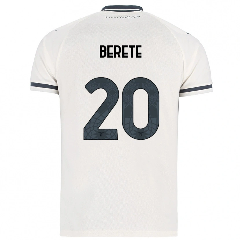 Danxen Kinderen Moustapha Berete #20 Wit Marineblauw Uitshirt Uittenue 2025/26 T-Shirt