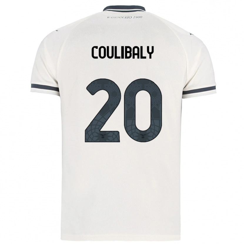 Danxen Kinderen Larsson Coulibaly #20 Wit Marineblauw Uitshirt Uittenue 2025/26 T-Shirt