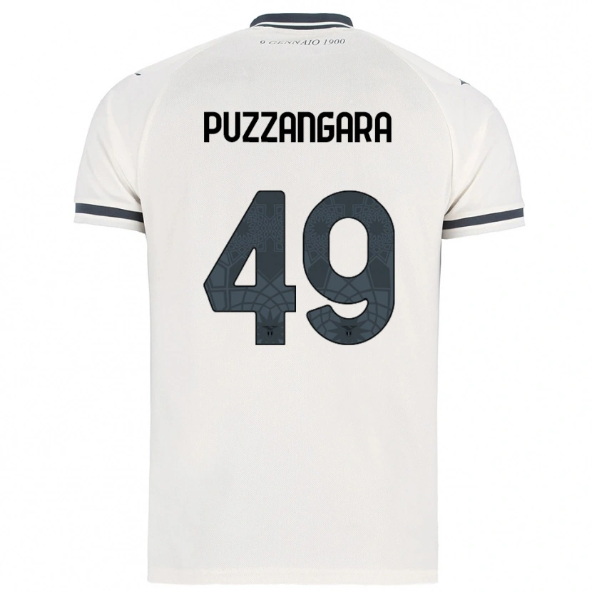 Danxen Kinderen Angelo Antonio Puzzangara #49 Wit Marineblauw Uitshirt Uittenue 2025/26 T-Shirt
