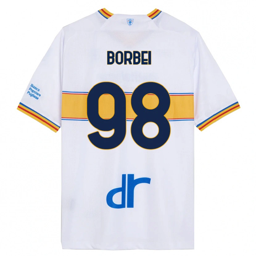 Danxen Kinderen Alexandru Borbei #98 Wit Geel Uitshirt Uittenue 2025/26 T-Shirt