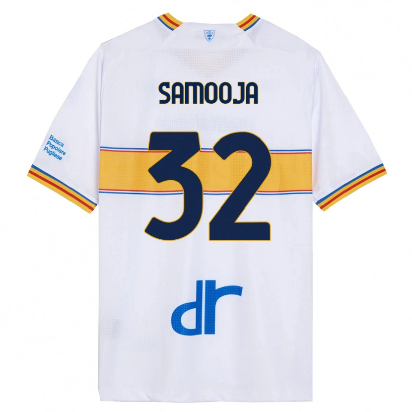 Danxen Kinderen Jasper Samooja #32 Wit Geel Uitshirt Uittenue 2025/26 T-Shirt