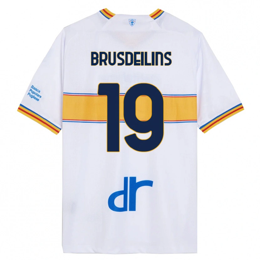 Danxen Kinderen Bilal Brusdeilins #19 Wit Geel Uitshirt Uittenue 2025/26 T-Shirt