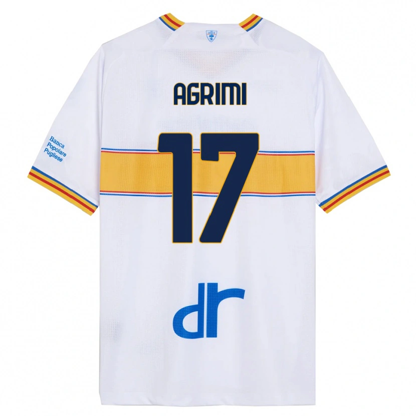 Danxen Kinderen Matteo Agrimi #17 Wit Geel Uitshirt Uittenue 2025/26 T-Shirt