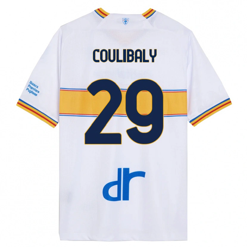 Danxen Kinderen Lassana Coulibaly #29 Wit Geel Uitshirt Uittenue 2025/26 T-Shirt