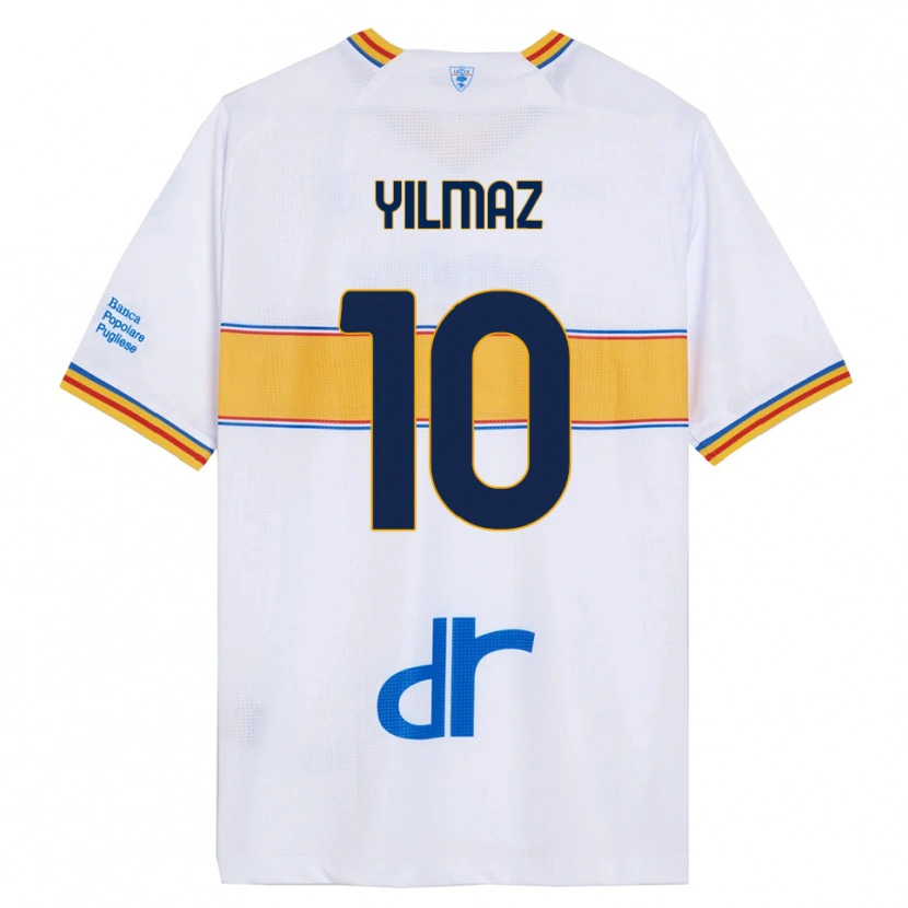 Danxen Kinderen Enes Yilmaz #10 Wit Geel Uitshirt Uittenue 2025/26 T-Shirt