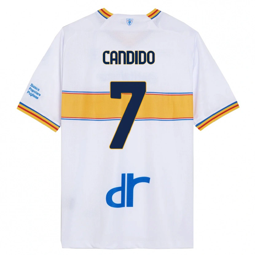 Danxen Kinderen Filippo Candido #7 Wit Geel Uitshirt Uittenue 2025/26 T-Shirt