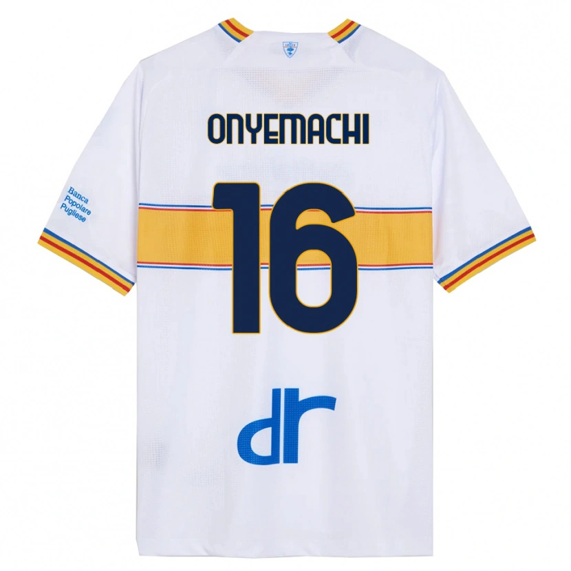 Danxen Kinderen Divine Onyemachi #16 Wit Geel Uitshirt Uittenue 2025/26 T-Shirt