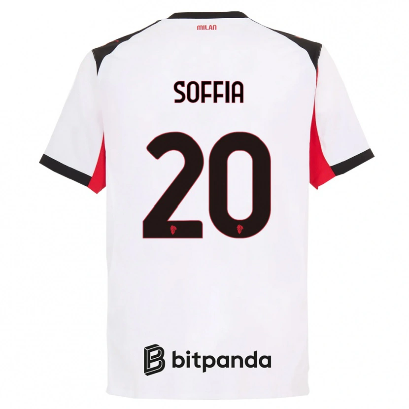 Danxen Kinderen Angelica Soffia #20 Wit Zwart Uitshirt Uittenue 2025/26 T-Shirt