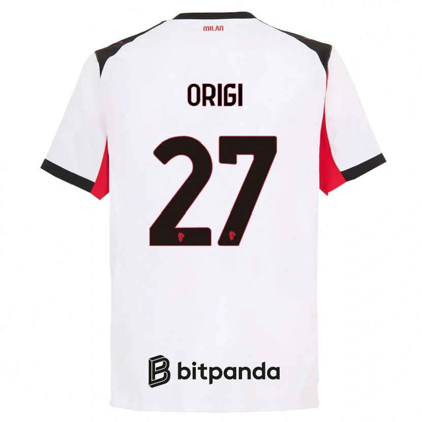 Danxen Kinderen Divock Origi #27 Wit Zwart Uitshirt Uittenue 2025/26 T-Shirt