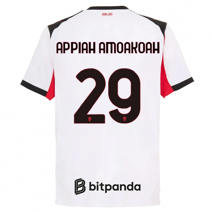 Danxen Kinderen Karen Appiah Amoakoah #29 Wit Zwart Uitshirt Uittenue 2025/26 T-Shirt