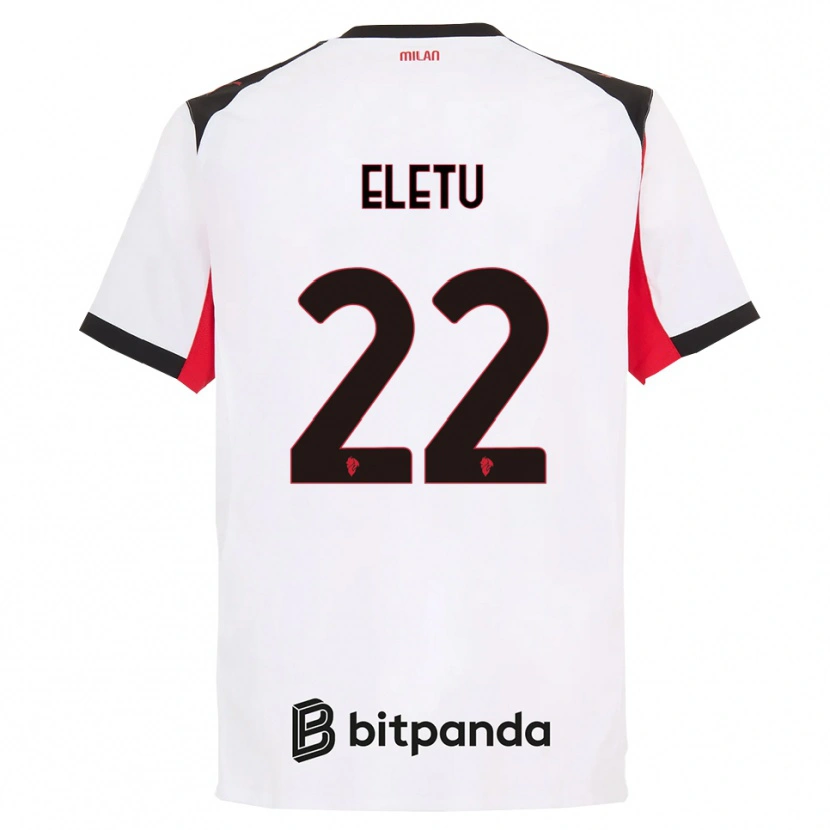 Danxen Kinderen Victor Eletu #22 Wit Zwart Uitshirt Uittenue 2025/26 T-Shirt