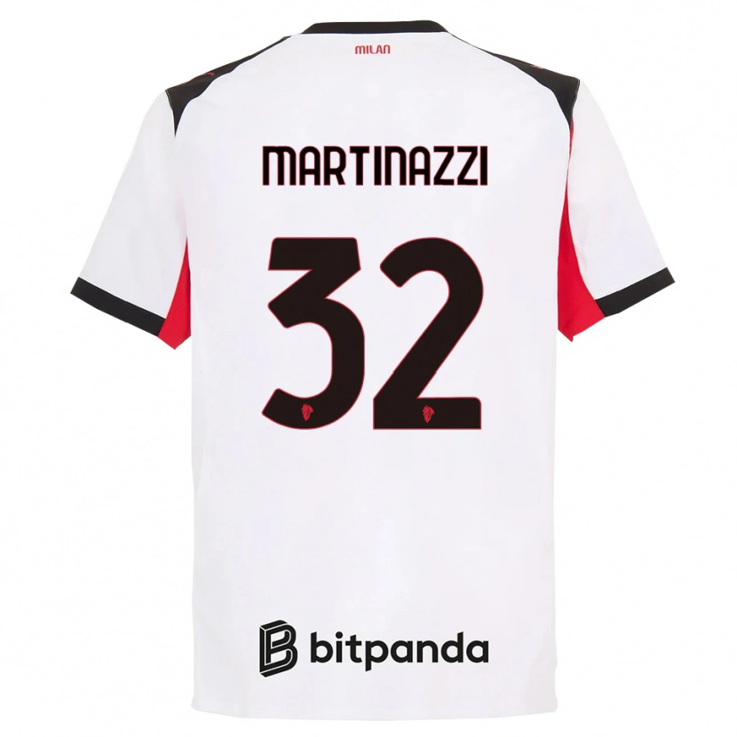 Danxen Kinderen Luca Martinazzi #32 Wit Zwart Uitshirt Uittenue 2025/26 T-Shirt