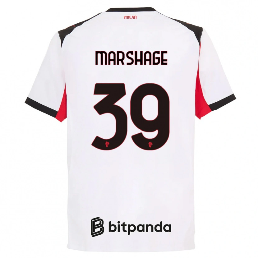 Danxen Kinderen Wilgot Marshage #39 Wit Zwart Uitshirt Uittenue 2025/26 T-Shirt