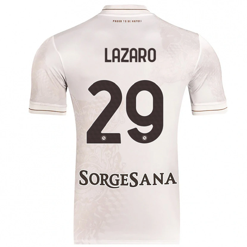 Danxen Kinderen Paloma Lázaro #29 Champagne Bruin Uitshirt Uittenue 2025/26 T-Shirt