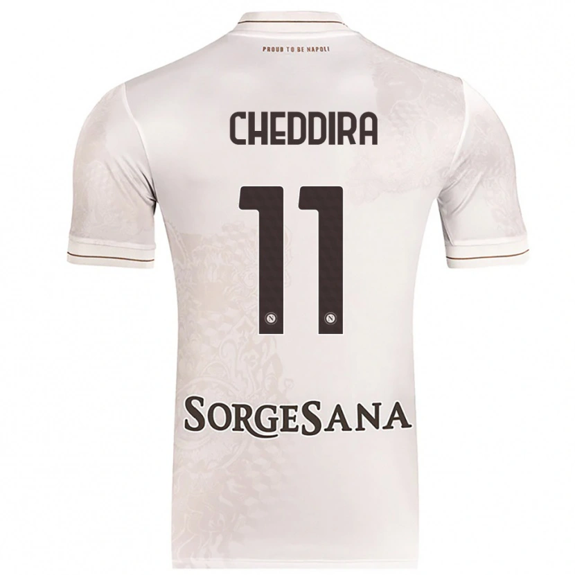 Danxen Kinderen Walid Cheddira #11 Champagne Bruin Uitshirt Uittenue 2025/26 T-Shirt