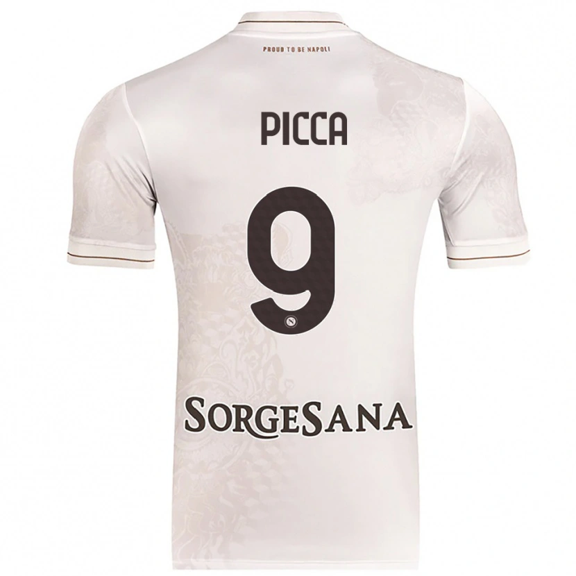 Danxen Kinderen Luigi Picca #9 Champagne Bruin Uitshirt Uittenue 2025/26 T-Shirt