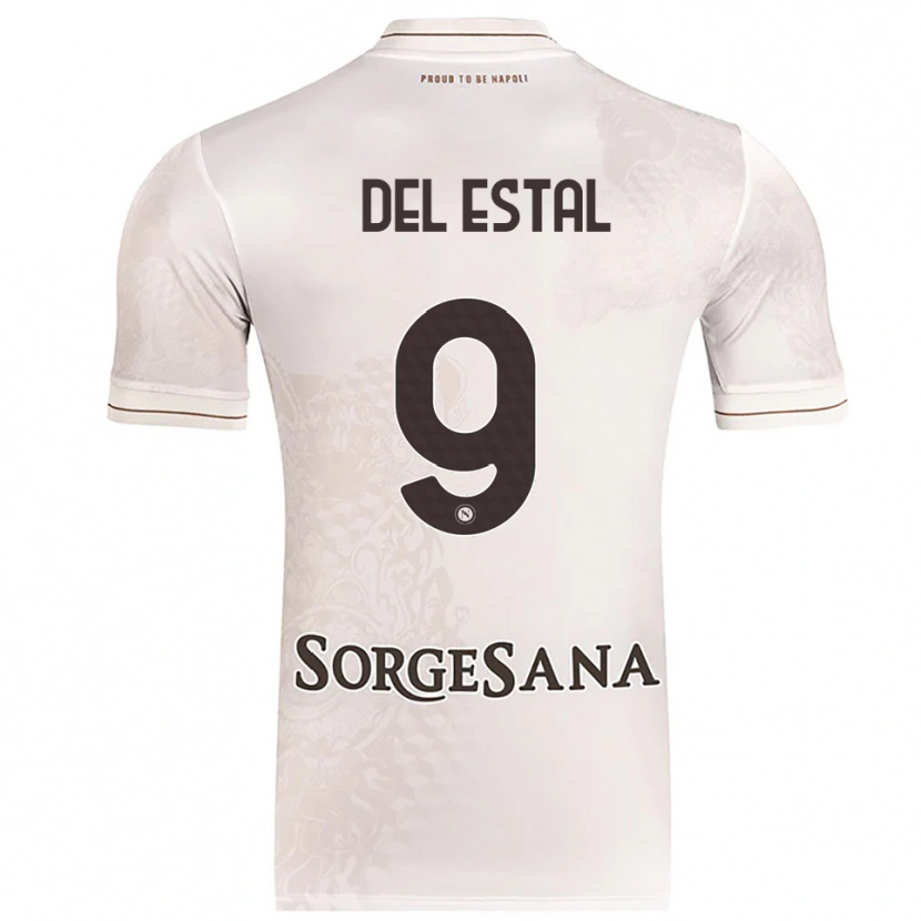 Danxen Kinderen Eli Del Estal #9 Champagne Bruin Uitshirt Uittenue 2025/26 T-Shirt