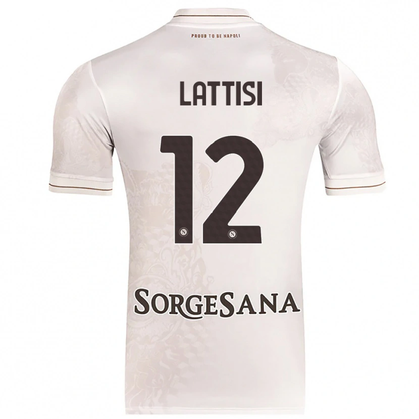 Danxen Kinderen Francesco Lattisi #12 Champagne Bruin Uitshirt Uittenue 2025/26 T-Shirt