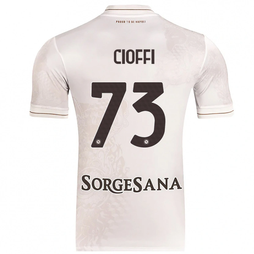 Danxen Kinderen Antonio Cioffi #73 Champagne Bruin Uitshirt Uittenue 2025/26 T-Shirt